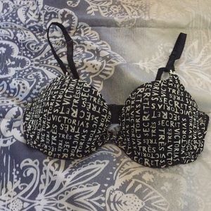 Black and white Victoria’s Secret bra